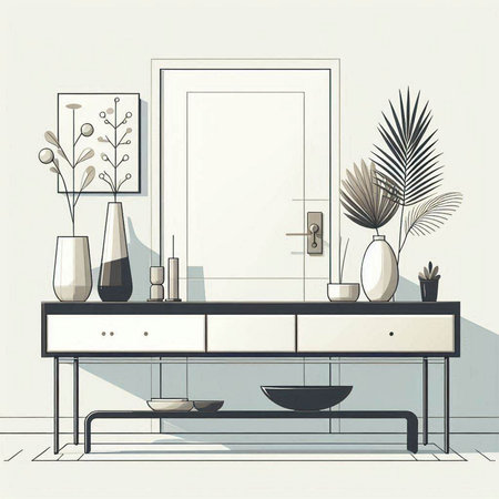 Interior design of modern bathroom, vector illustration eps 10.のイラスト素材