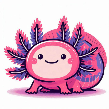 Cute cartoon monster with a wreath of leaves. Vector illustration.のイラスト素材