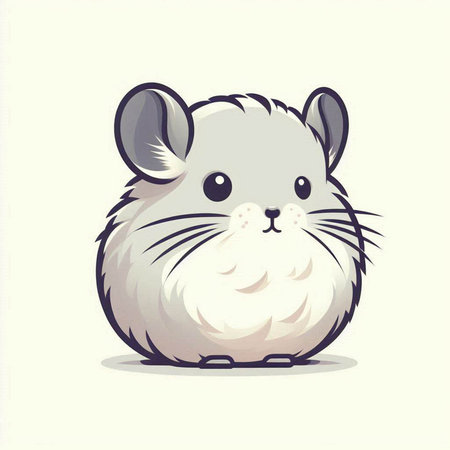 Illustration of a cute hamster isolated on a white background.のイラスト素材