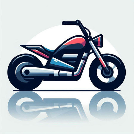 Motorcycle, vector illustration. Isolated on a white background.のイラスト素材