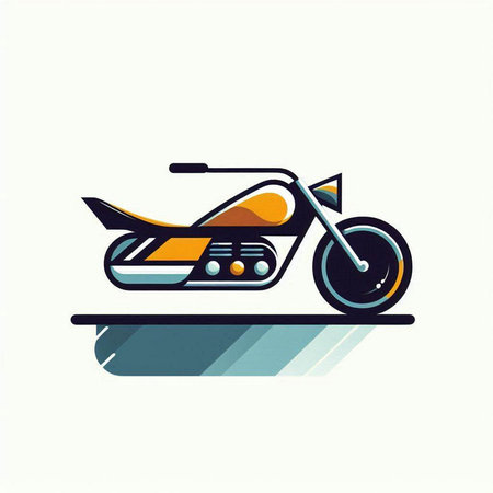 Motorcycle icon on white background. Vector illustration. Eps 10.のイラスト素材