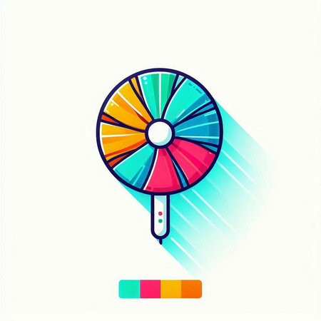 Colorful lollipop icon. Vector illustration in flat style.のイラスト素材