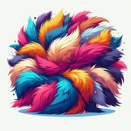 Abstract colorful feathers. Vector illustration for your design. EPS 10.のイラスト素材