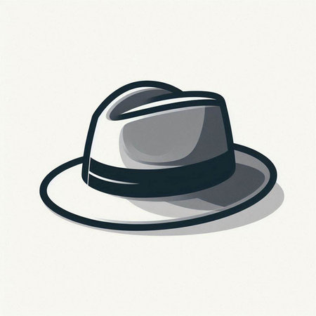 hat icon on the white background. Vector illustration. Eps 10.のイラスト素材