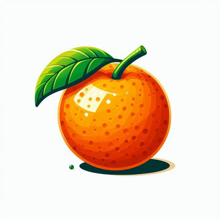 Orange fruit isolated on white background. Vector illustration. Eps 10.のイラスト素材