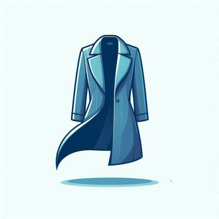 Illustration of a coat on a white background. Vector illustration.のイラスト素材