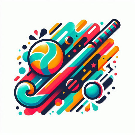 Abstract colorful background with lines and dots. Vector illustration for your designのイラスト素材