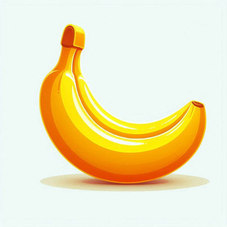 illustration of a banana on a white background, vector illustration.のイラスト素材
