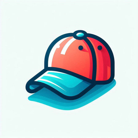 baseball cap with a visor, vector illustration, eps 10のイラスト素材