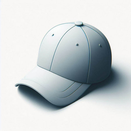Baseball cap on a white background. 3d render illustration.のイラスト素材