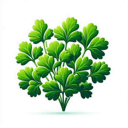 Parsley isolated on white background. Vector illustration. Eps 10.のイラスト素材