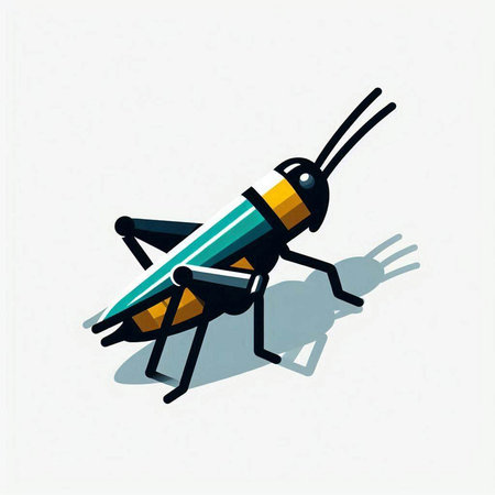 Grasshopper icon isolated on white background. Vector illustration.のイラスト素材