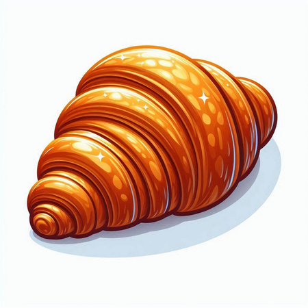 Croissant isolated on white background. Vector illustration. EPS 10のイラスト素材