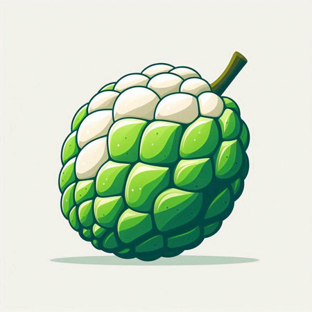 Custard apple vector illustration. Custard apple icon.のイラスト素材