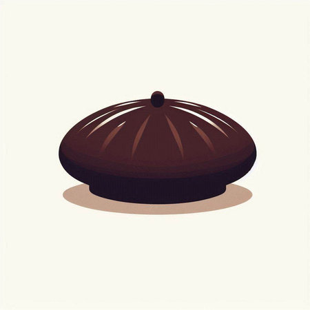 Illustration of a traditional japanese sweet bun on a white backgroundのイラスト素材