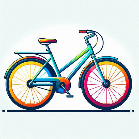 Sketch of a bicycle on a white background. Vector illustrationのイラスト素材