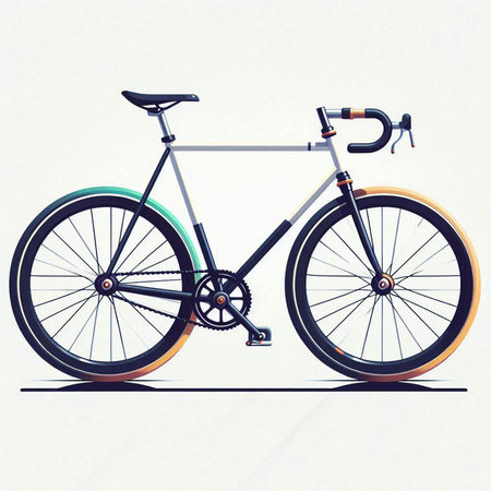 Bicycle on a white background. Vector illustration. Eps 10.のイラスト素材