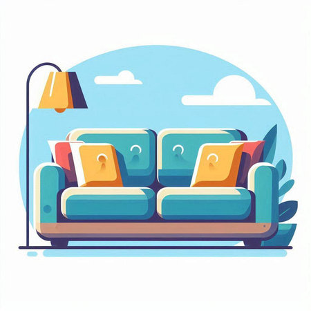 Bartender at the bar counter. Vector illustration in cartoon styleのイラスト素材