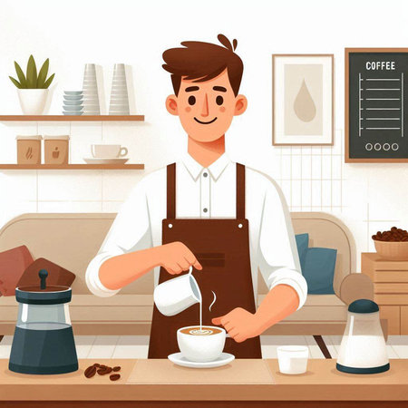 illustration of a glass of beer with foam and bubbles on a blue backgroundのイラスト素材