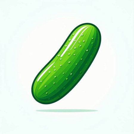Cucumber isolated on white background. Vector illustration. Eps 10.のイラスト素材