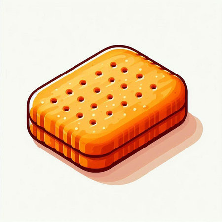Vector illustration of a biscuit isolated on a white background. EPS 10のイラスト素材