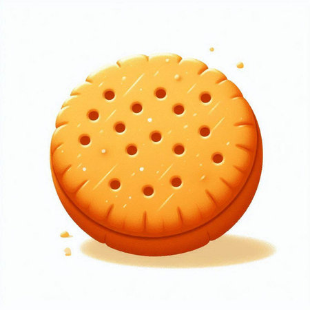 Vector illustration of a biscuit on a white background. Eps 10のイラスト素材