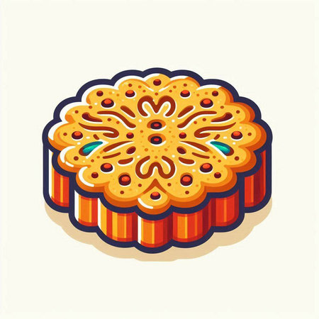 Illustration of a pie on a white background. Vector illustration.のイラスト素材