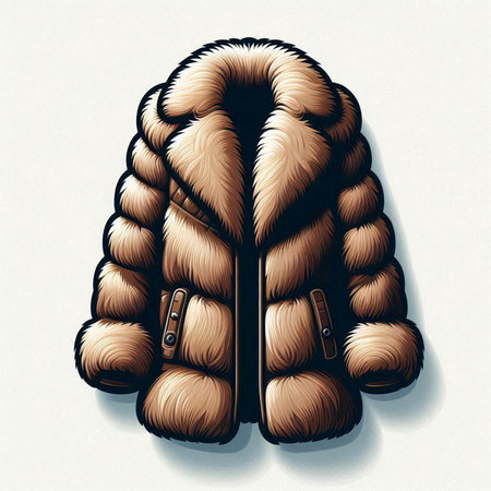 Mink fur coat on a white background. 3d illustration.のイラスト素材