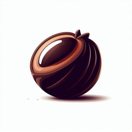 Chocolate candy isolated on white background. Vector illustration. Eps 10.のイラスト素材