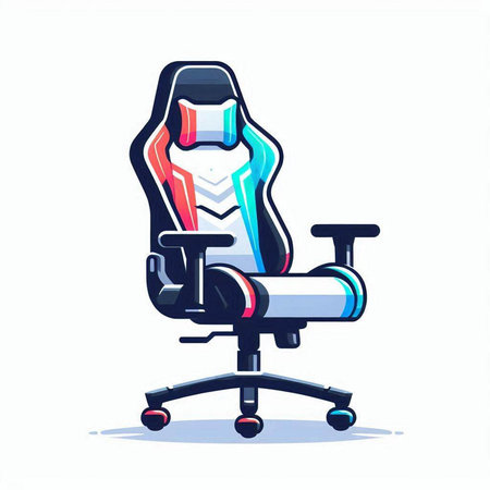 Vector illustration of a modern office chair with a mannequin head.のイラスト素材