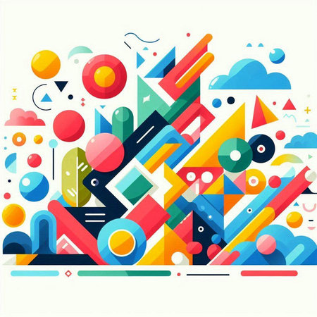 Abstract colorful background with geometric elements. Vector illustration. Eps 10.のイラスト素材