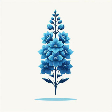 Blue flowers on a white background. Vector illustration for your design.のイラスト素材
