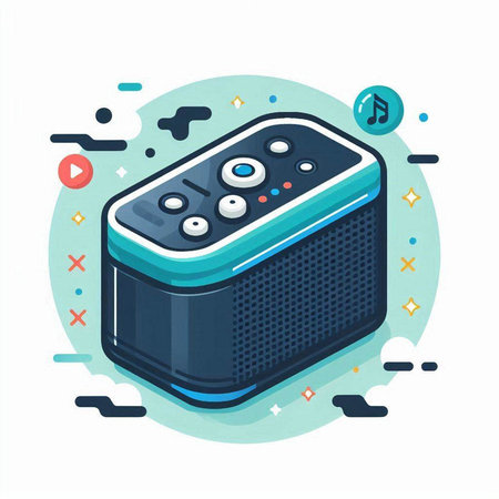 Vector isometric illustration of remote control in flat style on white background.のイラスト素材