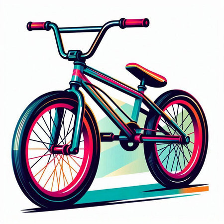 bicycle on a white background, vector illustration, eps 10のイラスト素材