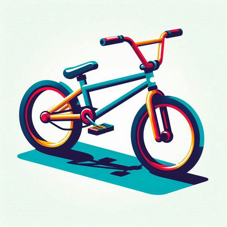 Bicycle in retro style. Vector illustration. Eps 10. No transparency.のイラスト素材