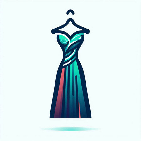 Wedding dress on a mannequin. Vector illustration.のイラスト素材