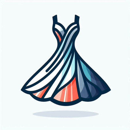 Wedding dress icon. Colorful illustration of wedding dress.のイラスト素材