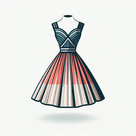 Wedding dress design. Vector illustration of a wedding dress.のイラスト素材