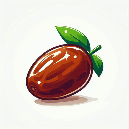 Illustration of a date fruit isolated on a white background - vectorのイラスト素材
