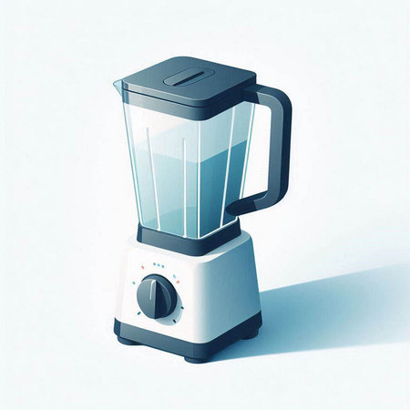 Illustration of a blender on a white background with a shadow.のイラスト素材