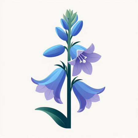 Bluebell isolated on a white background. Vector illustration. Eps 10.のイラスト素材