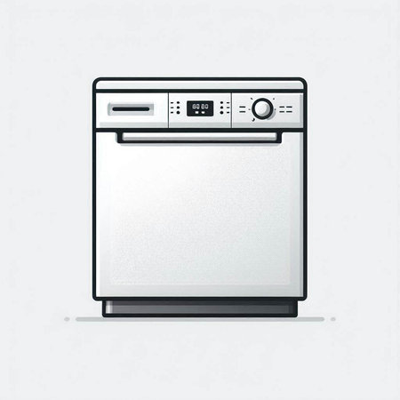 Vector illustration of a modern electric stove isolated on a white background.のイラスト素材
