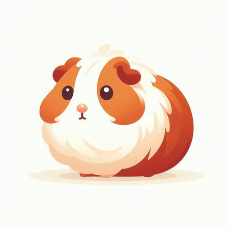 Cute guinea pig cartoon vector illustration. Cute guinea pig.のイラスト素材