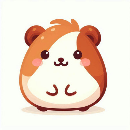 Cute hamster vector illustration. Cute hamster cartoon character.のイラスト素材