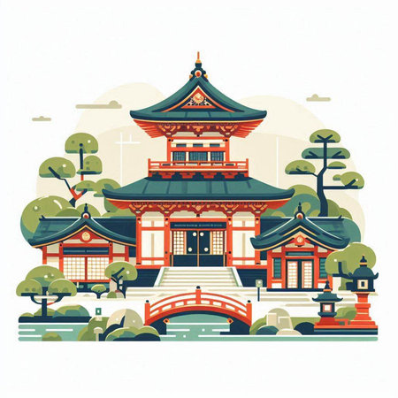 Bunk beds isolated on white background. Vector illustration in cartoon style.のイラスト素材