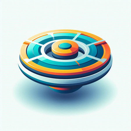abstract 3d illustration of colorful circles on a white background.のイラスト素材