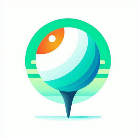 abstract colorful eye icon on white background, vector design element.のイラスト素材