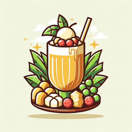 Cartoon fast food cart on white background. Vector illustration for your designのイラスト素材