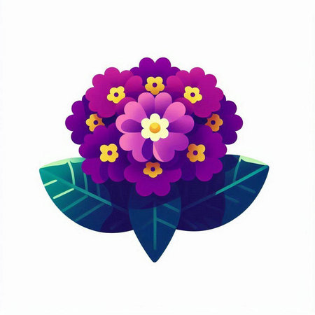Flower Bouquet on Isolated White Background. Vector Illustrationのイラスト素材