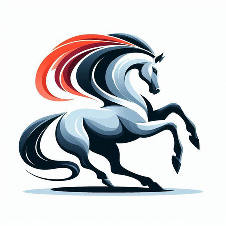 Horse icon isolated on white background. Vector illustration for your designのイラスト素材